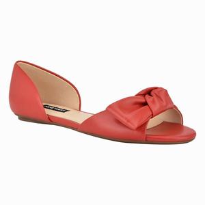 Nine West Bonnie Bow Front d'Orsay Flats - Red - Ireland (MI1853246)